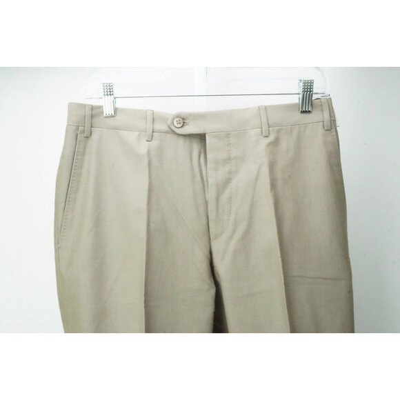 Corneliani Leader 100% Cotton Taupe Dress Pants Trousers 46 EU Brand NEW